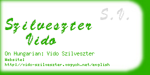 szilveszter vido business card